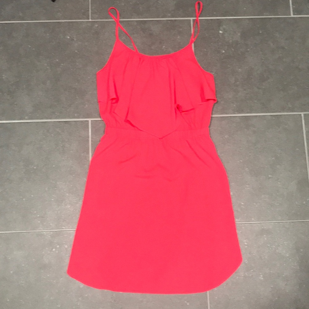 AEO Ruffled Pink Mini Dress - Picture 2 of 4